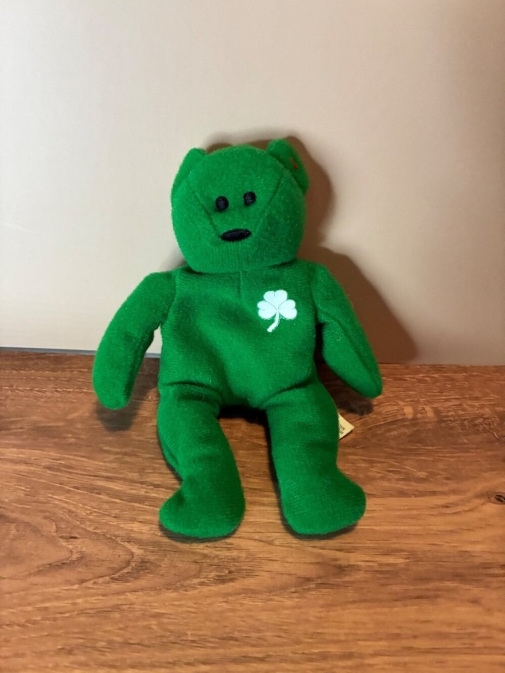 Vintage 1993 Ty Beanie Baby McDonald's Teenie St. Patrick's Day Shamrock Bear